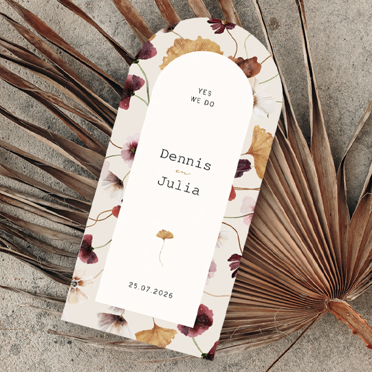 romantische trouwkaart laatste trend ontwerpen online