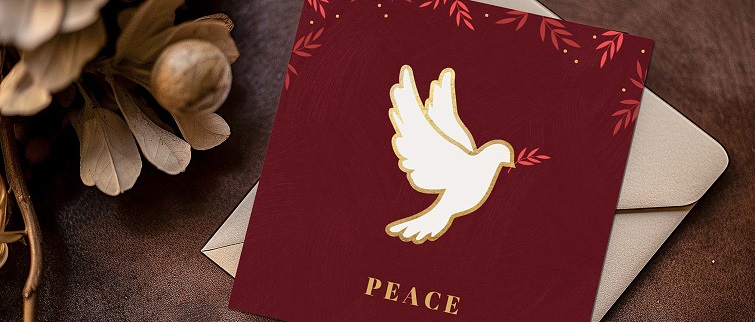 Kerstkaart vrede