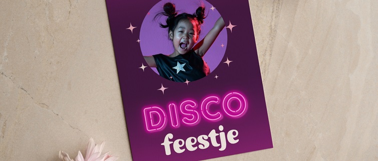 uitnodiging kinderfeestje disco