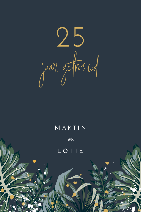 Botanische 25 jaar getrouwd uitnodiging