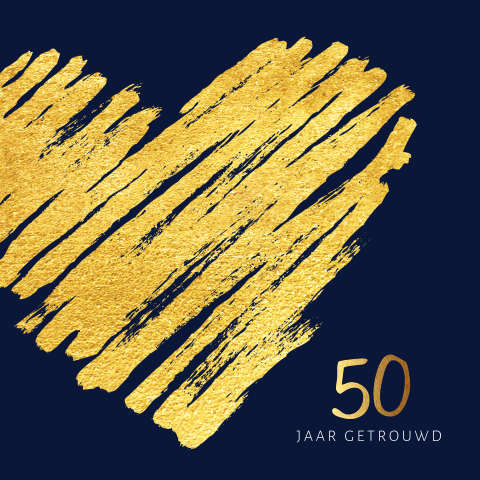 Gouden hart 50 jaar getrouwd