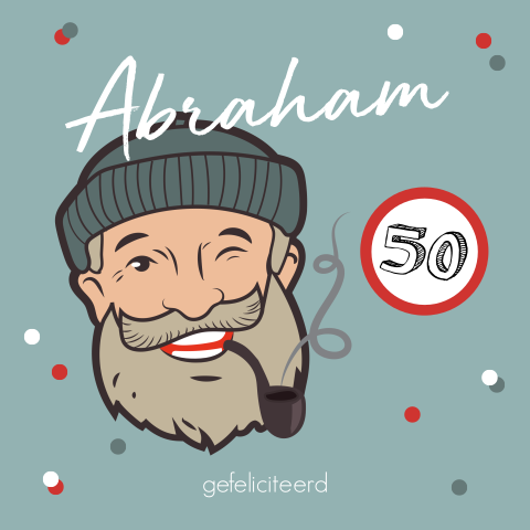 Grappige Abraham 50 jaar verjaardagskaart met confetti
