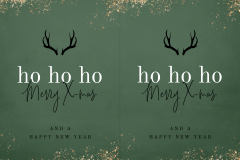 DIY minikaartjes kerst "Ho ho ho Merry X-mas"