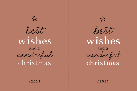 Kerst minikaartjes DIY "Best wishes"