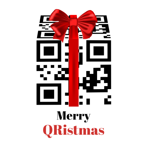 Merry QRristmas grappige corona kerstkaart met QR code