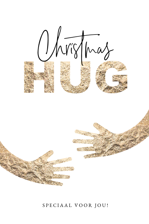 Christmas hug speciaal voor jou kerstkaart