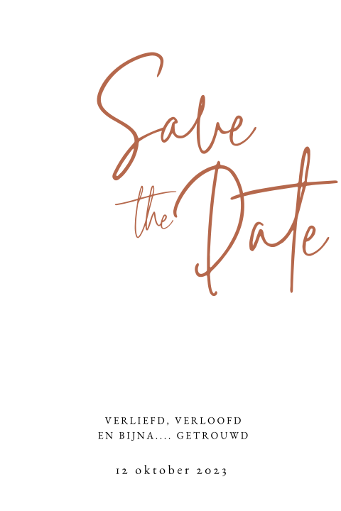 Cleane Save the Date kaart Lovely Lettering