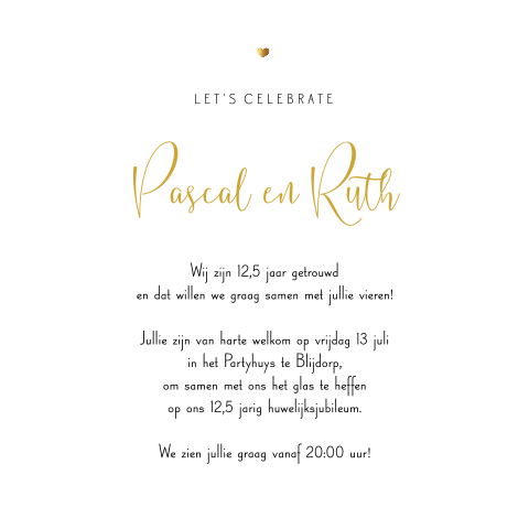 Rustige Jubileumkaart 12 5 Jaar Met Foto