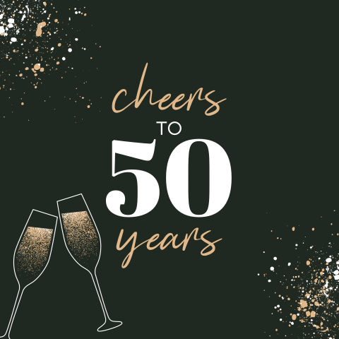 Cheers to 50 years met champagne