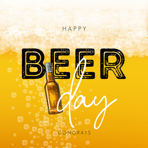 Verjaardagskaart bier Happy Beerday