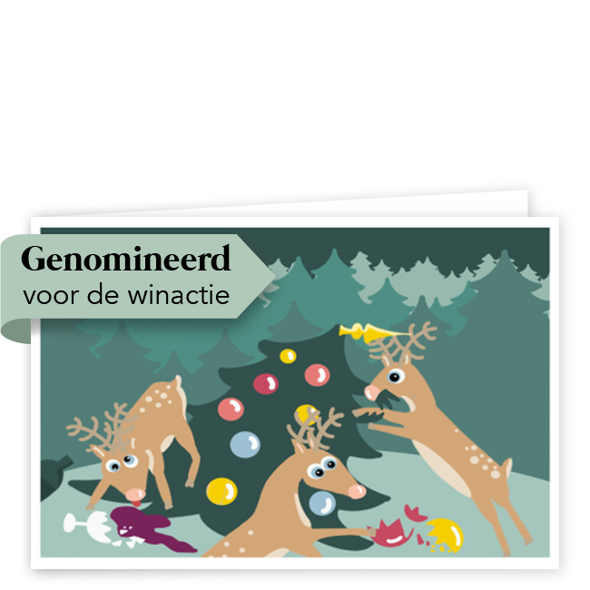 Kerstkaarten waarmee je direct een goed doel steunt Blijkaartje