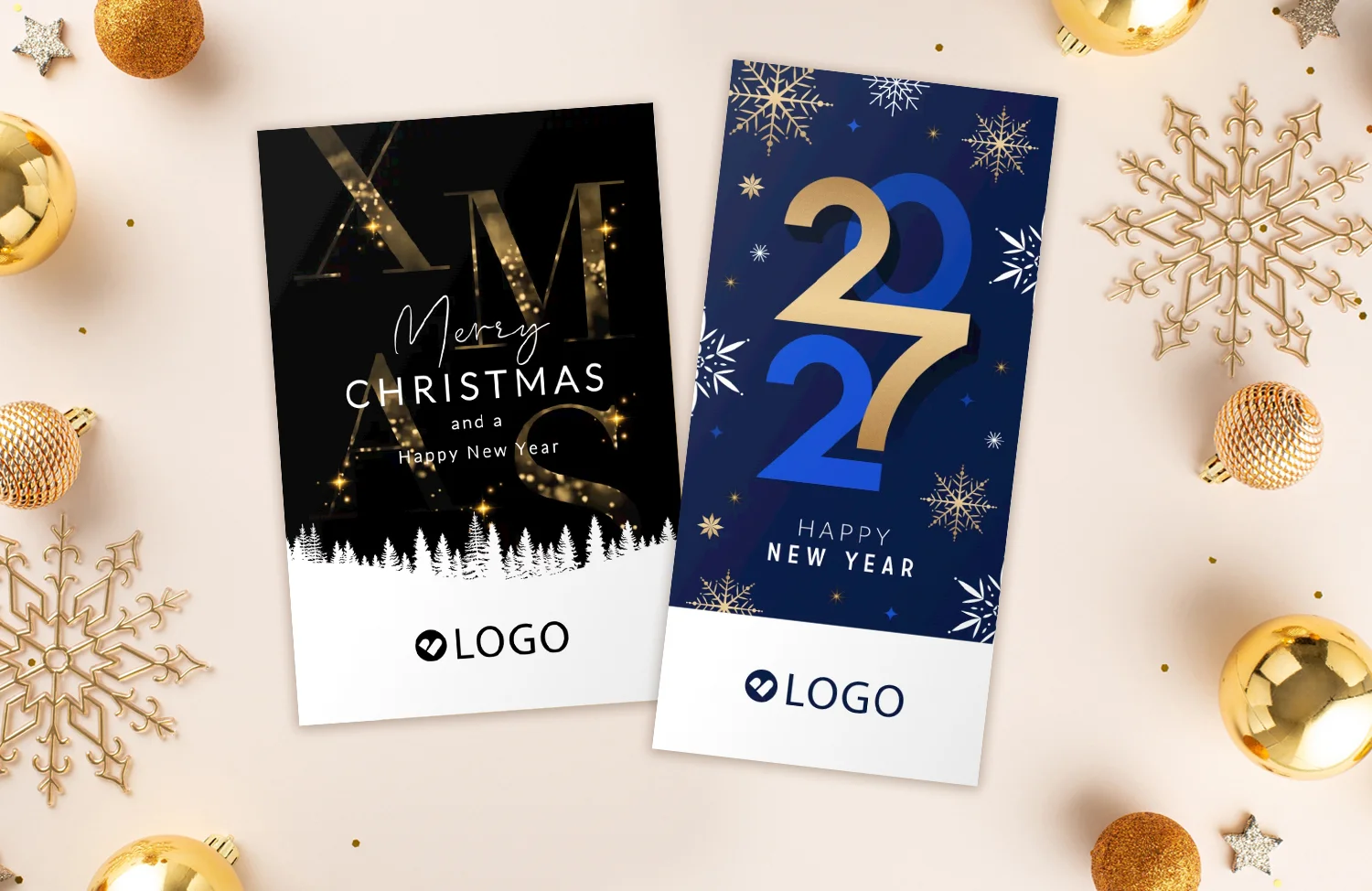 zakelijke kerstkaarten met logo
