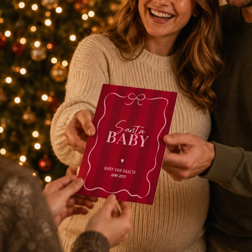 kerstkaart zwanger