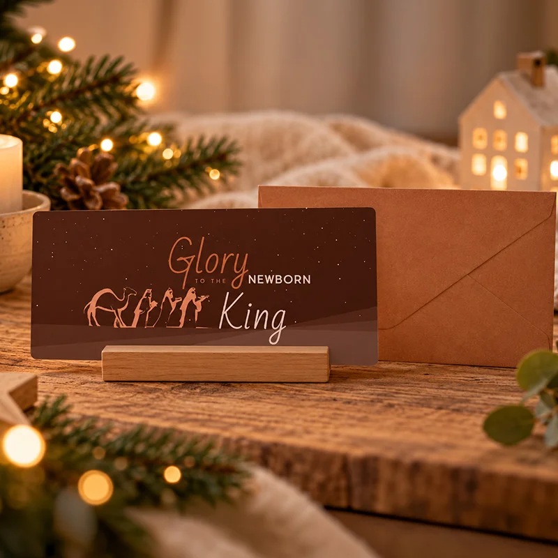 christelijke kerstkaarten aparte vorm