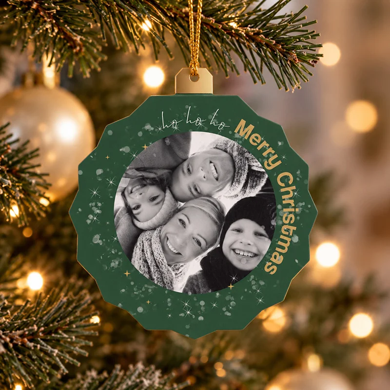 Kerstkaarten aparte vorm met eigen foto