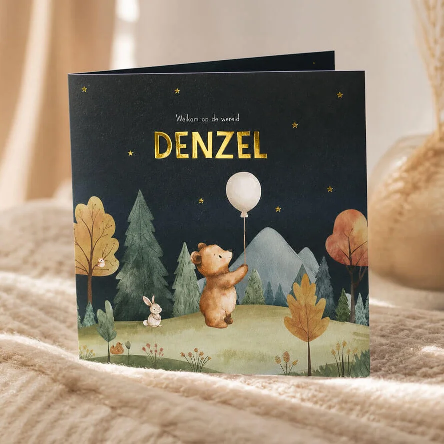 bijzondere geboortekaartjes met foliedruk