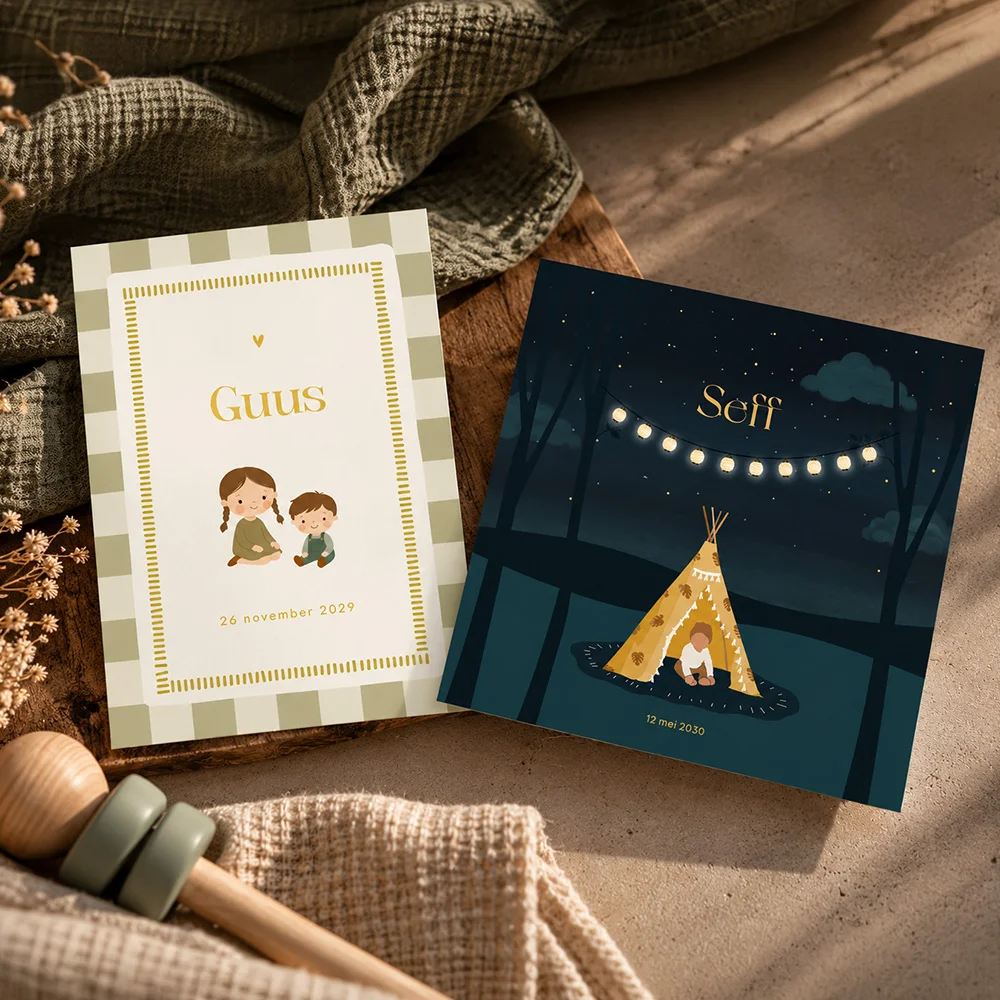 Jongens geboortekaartjes collectie