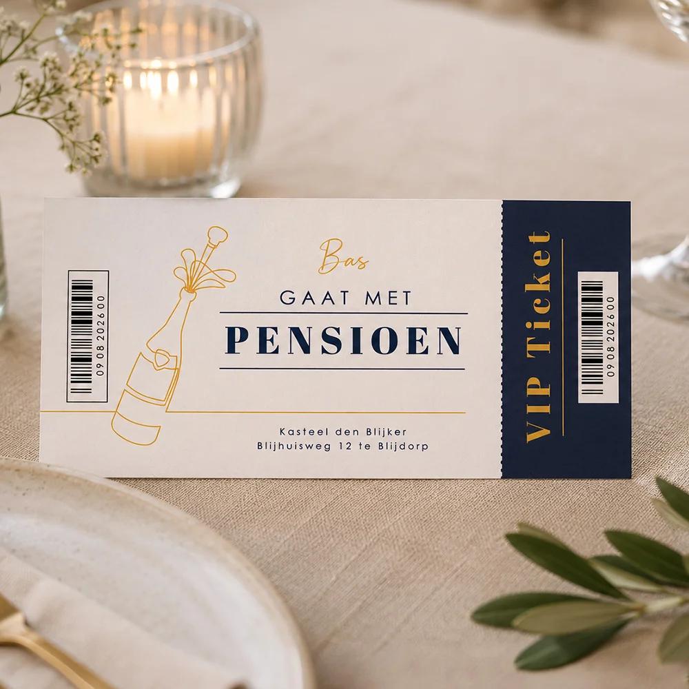 Zakelijke uitnodiging pensioen