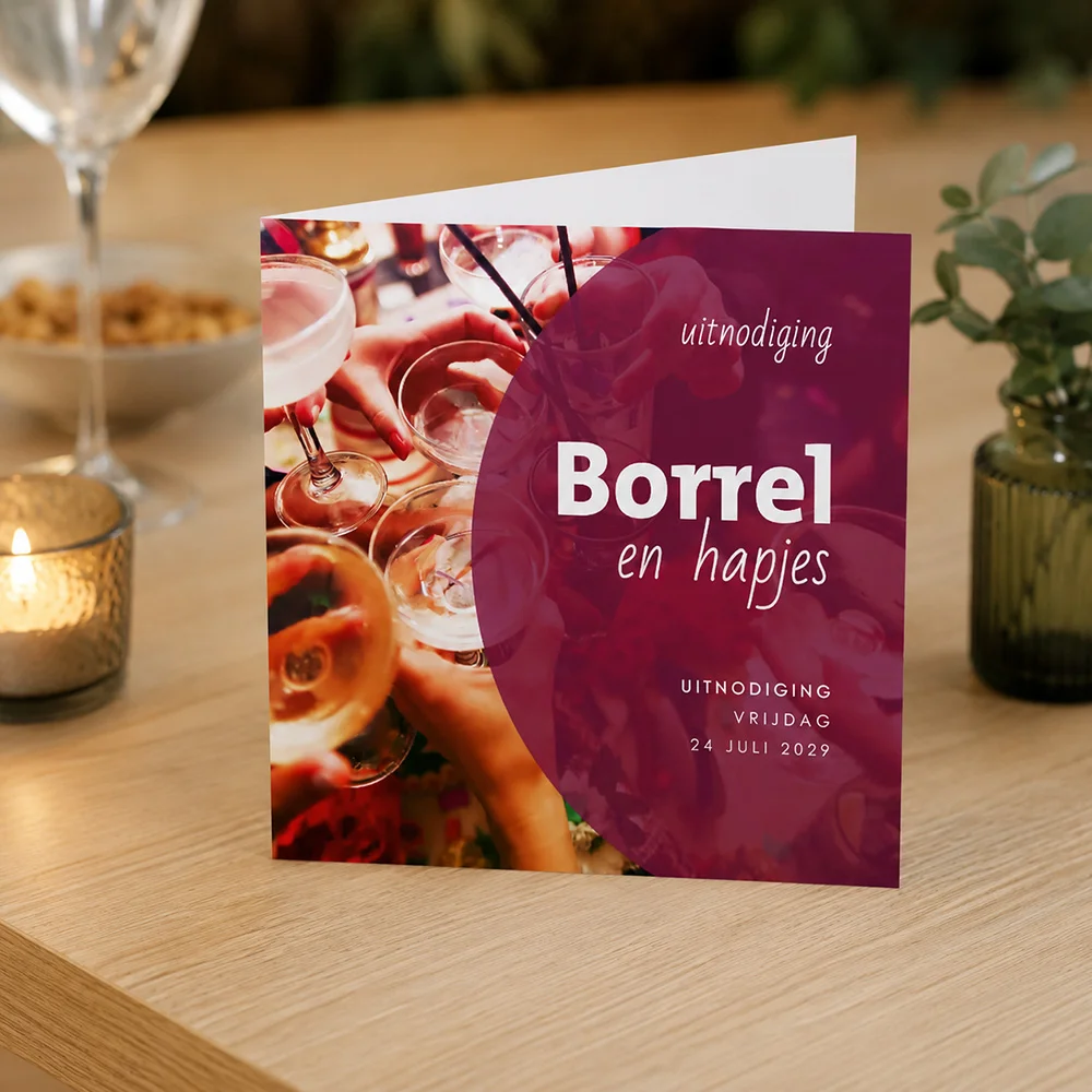zakelijke kaarten uitnodiging borrel
