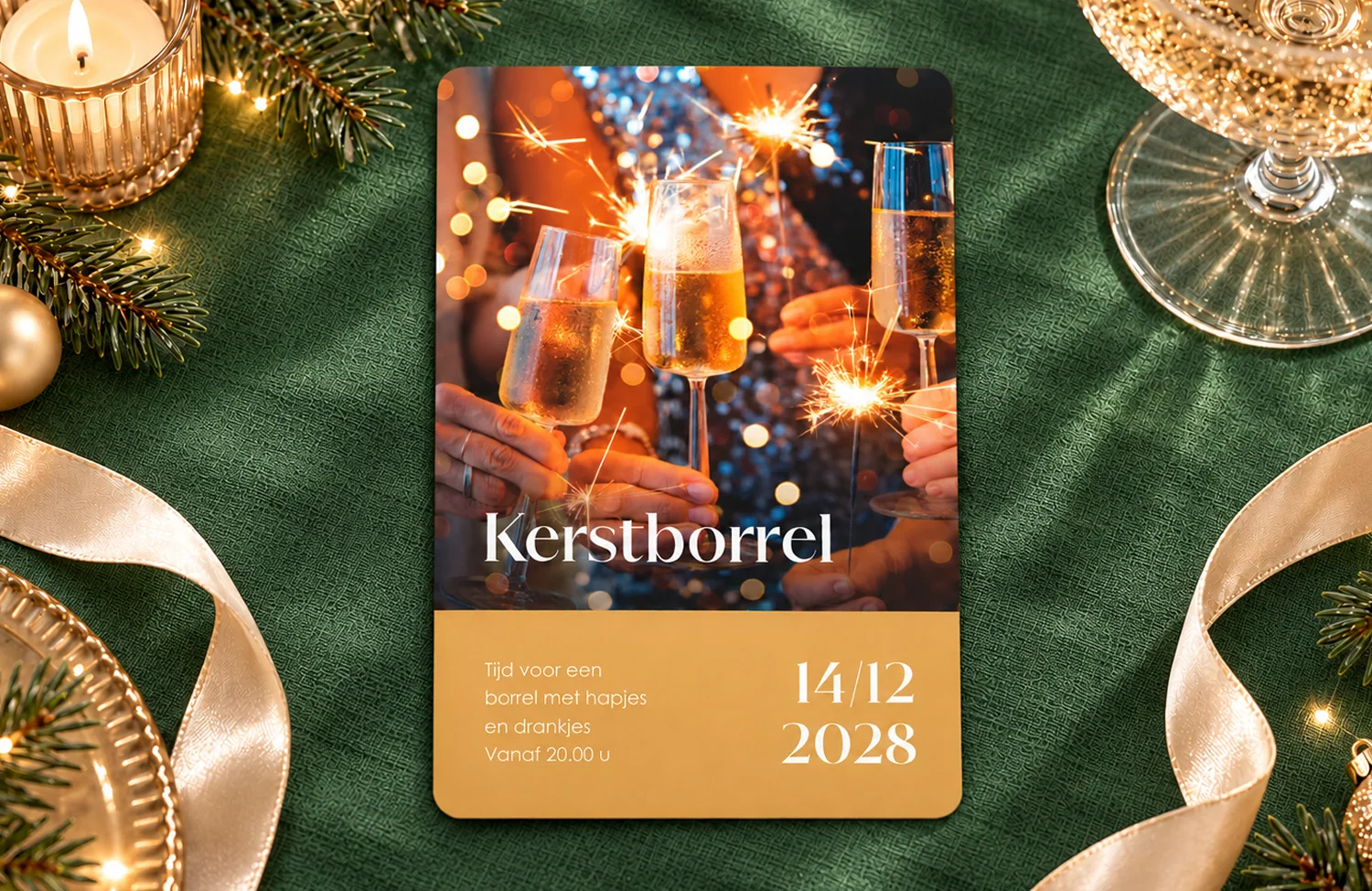 Kerstborrel uitnodiging