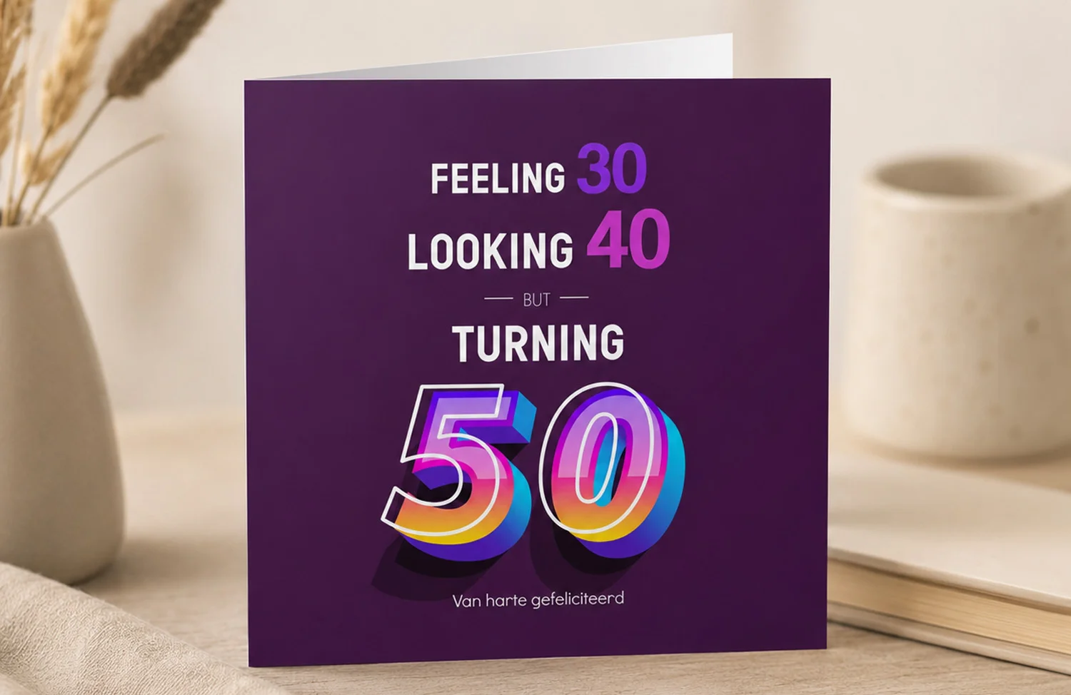 Verjaardag 50 jaar tekst wenskaarten