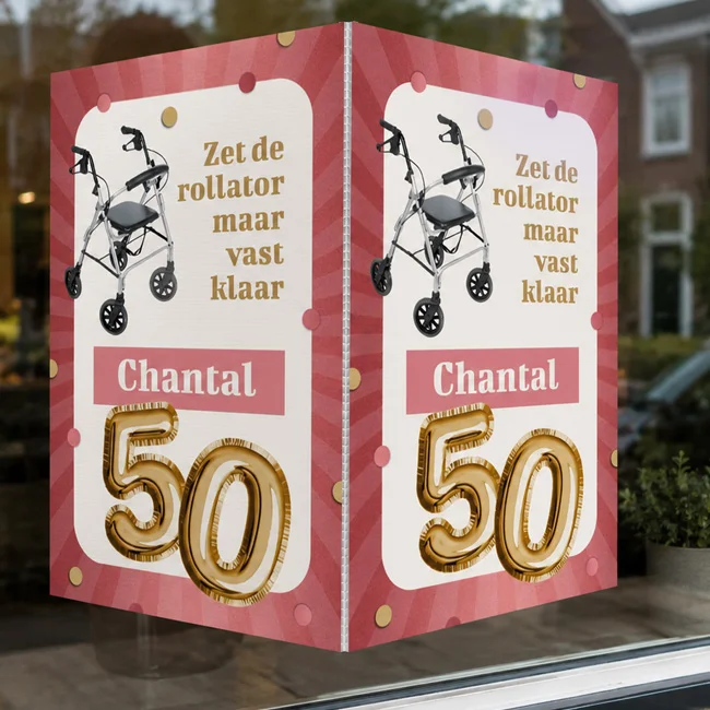 Sarah tekst spandoek raambord