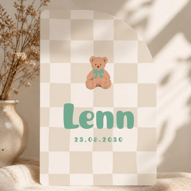 Blokjes geboortekaartjes jongen