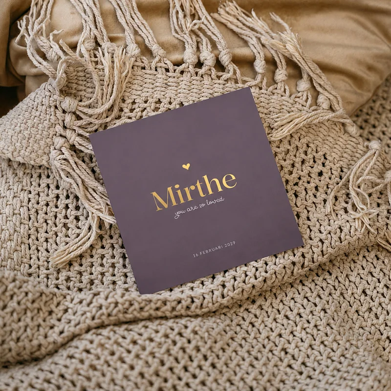 Geboortekaartje Maaike van Houten Mirthe