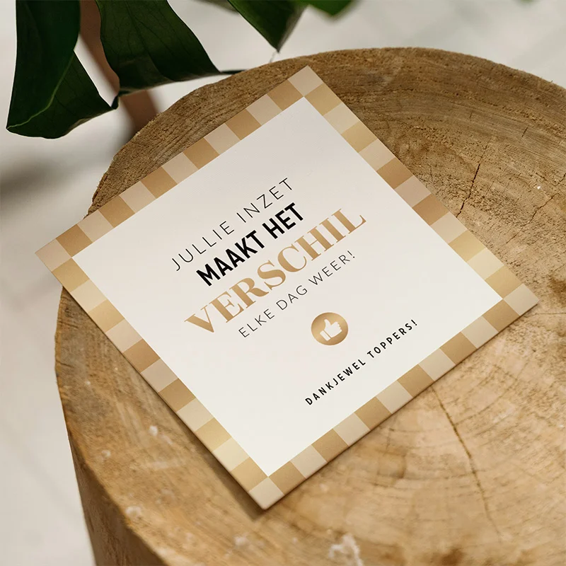 Zakelijke compliment kaartjes vd Buijs install
