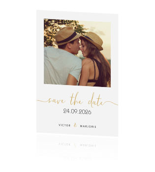 Hippe Save The Date Kaart Met Foto