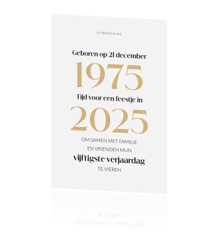 Onwijs Hippe 50 jaar uitnodiging met 1969 AM-72