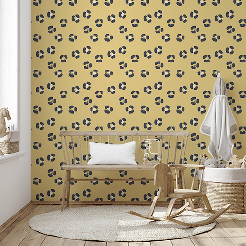 Doe voorzichtig pariteit passie Behang panterprint geel met goud metallic details